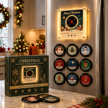 JollyVinyl™ Magnetic Christmas Vinyl Player