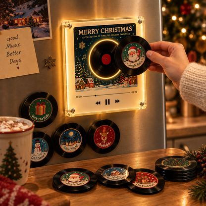JollyVinyl™ Magnetic Christmas Vinyl Player